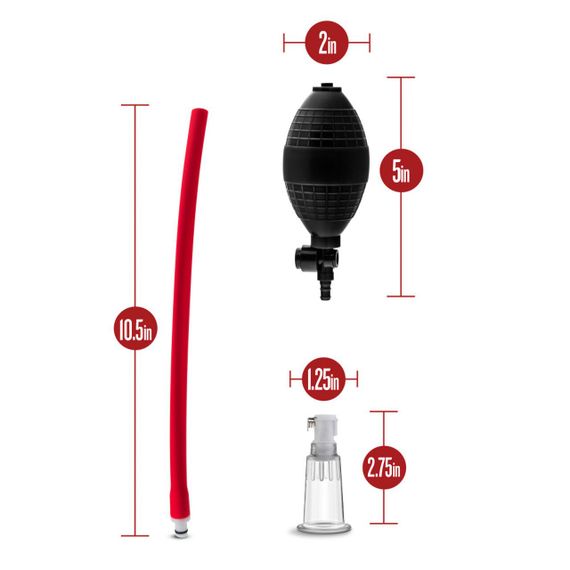 Вакуумна помпа для клітора Blush Temptasia – Beginner's Clitoral Pumping System, механічна, груша | Зображення 5