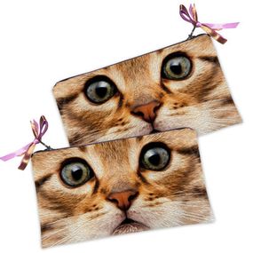 Косметичка женская Рыжая кошка 20х12 см (K_14S140)