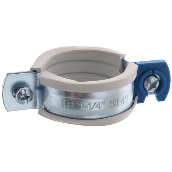 Хомут трубний оцинкований Koer KCB.10.G 1-1 / 4 "(38-43) сірий (KR2787) | Зображення 2