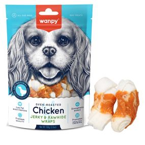 Wanpy Chicken Jerky & Rawhide Wraps лакомство для собак с курицей, 100 гр