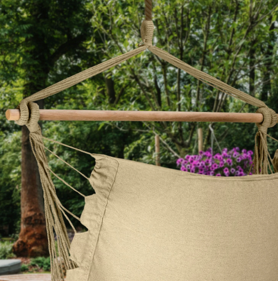 Бразильське крісло - гамак Outtec Boho Sois XXL бежевий | Зображення 6