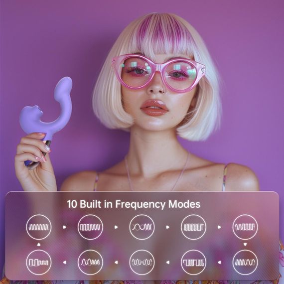 Смарт-вібратор Magic Motion Ponder Purple, подвійна стимуляція, віброяйце+язичок для клітора | Зображення 9