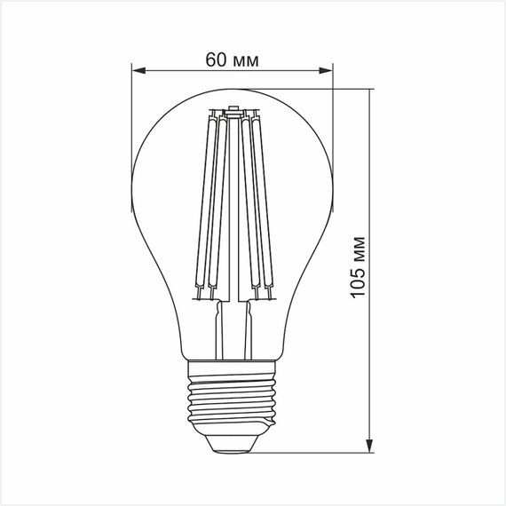 Світлодіодна лампа VIDEX Filament A60F 10W E27 4100K | Зображення 2