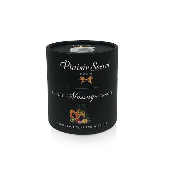 Масажна свічка Plaisirs Secrets Pineapple Mango (80 мл) подарункова упаковка, керамічний посуд | Зображення 1