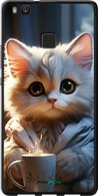Чохол на Huawei P9 Lite Білий кіт "5646t-298-2448"