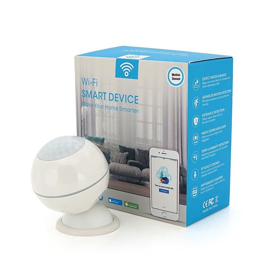 Автономный WiFi датчик движения YOSO Dmotion-WIFI-02 TUYA питания СR123 шт
