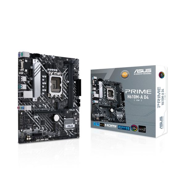 Материнcкая плата ASUS PRIME H610M-A D4-CSM s1700 H610 2xDDR4 M.2 HDMI D-Sub DP mATX 90MB19P0-M0EAYC | Зображення 6