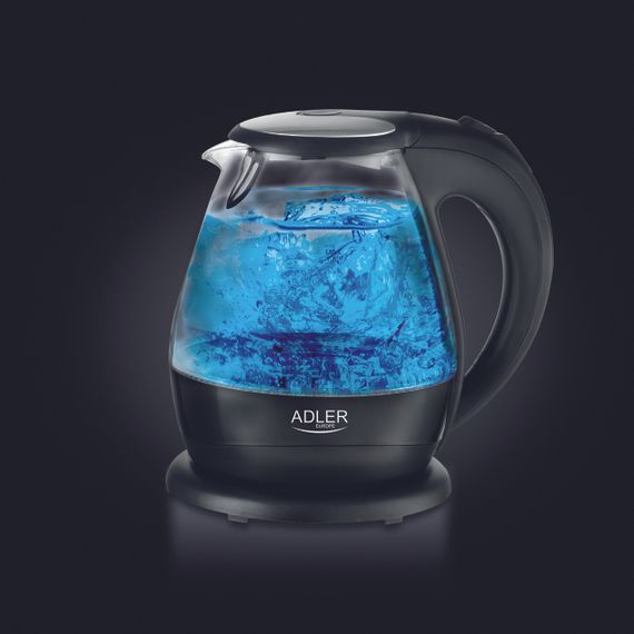 Електрочайник скляний Adler AD 1224 1,5 л, 2000 Вт, з підсвіткою | Зображення 8