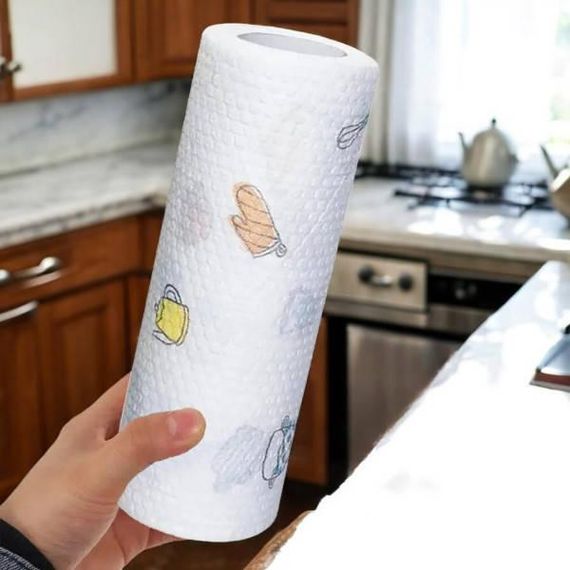 Ганчірки для збирання відривні в рулоні 50шт 25*25см Білі