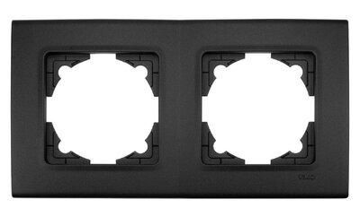 Рамка подвійна горизонтальна VIKO Linnera, Чорна Ніч (90484002)