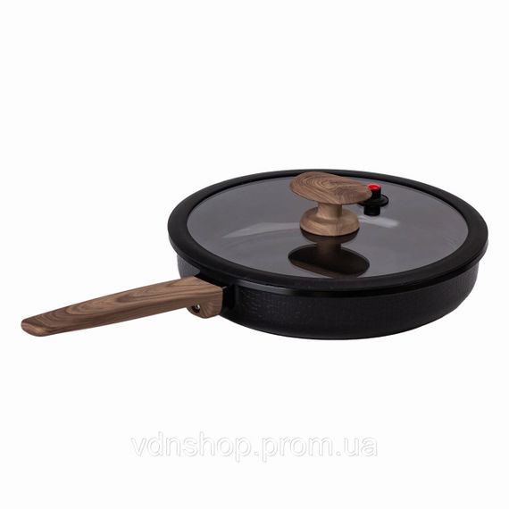 Алюмінієва сковорода 2,7 л з керамічним покриттям антипригарним Ø 26 см чорна MGC HP-4-458B | Зображення 4