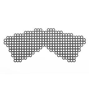 Маска на лицо виниловая Bijoux Indiscrets - Erika Mask (клеевое крепление, без завязок), Черный