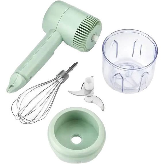Ручной беспроводной миксер-измельчитель 2 в 1. Цвет: зеленый | Зображення 4