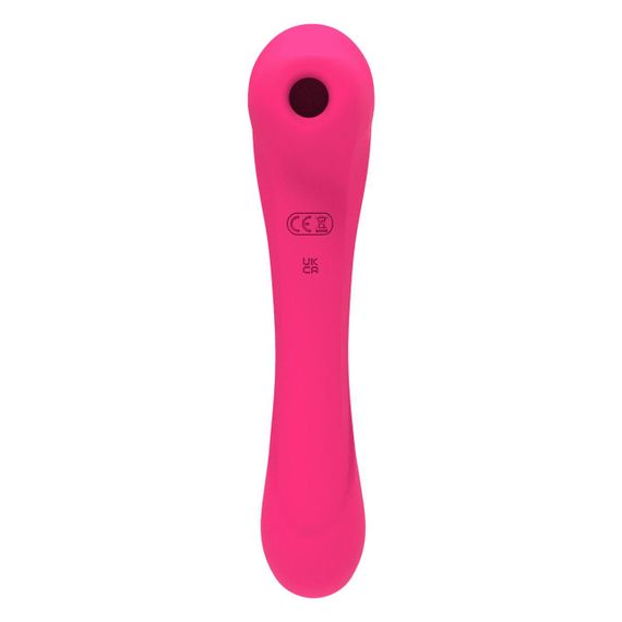 Вибратор и вакуумный клиторальный стимулятор 2-в-1 Alive Quiver Magenta Pink обновленная модель | Зображення 1