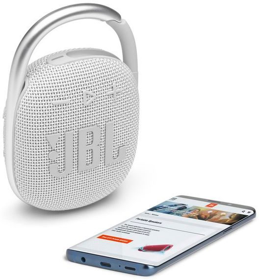 Портативна колонка JBL Clip 4 (JBLCLIP4WHT) White | Зображення 8