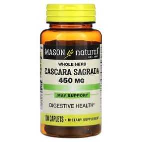 Покращення роботи кішківника Mason Natural Whole Herb Cascara Sagrada 100 Caplets
