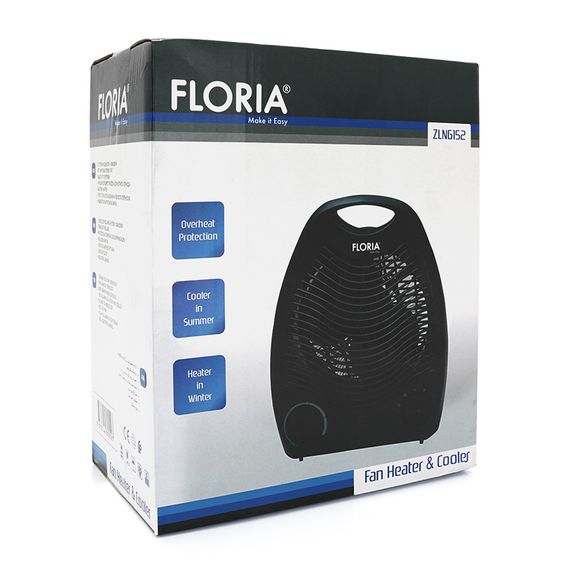 Тепловентилятор Floria ZLN-6152, 2000Вт, 3 режими 1000/2000Вт, Box | Зображення 1