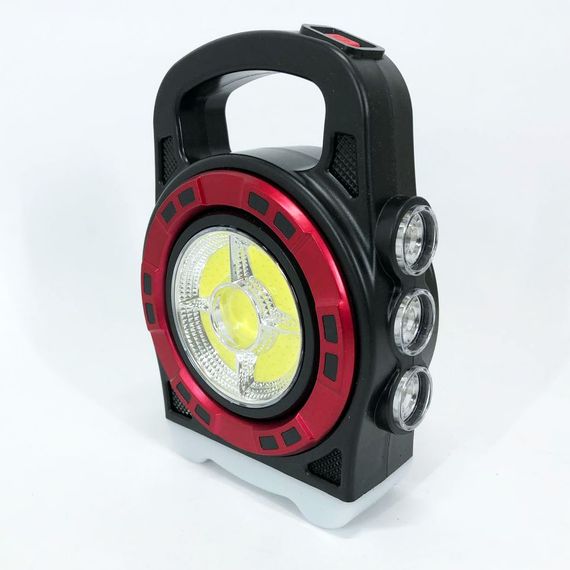 Переносной фонарь прожектор 6678С-3LED+5COB с солнечной панелью и функцией Power Bank, VM-850 ручной прожектор | Зображення 9