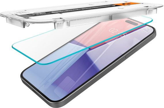 Захисне скло Spigen для Apple iPhone 15 Plus EZ FIT tR (2 Pack) (AGL06883) | Зображення 3