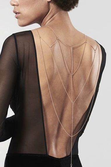 Цепочка для спины Bijoux Indiscrets Magnifique Back and Cleavage Chain украшение для тела, Золотистый