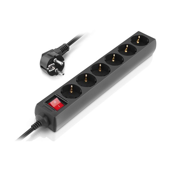 Мережевий фільтр живлення REAL-EL RS-6 Protect M 3m, black (EL122300034) | Зображення 5