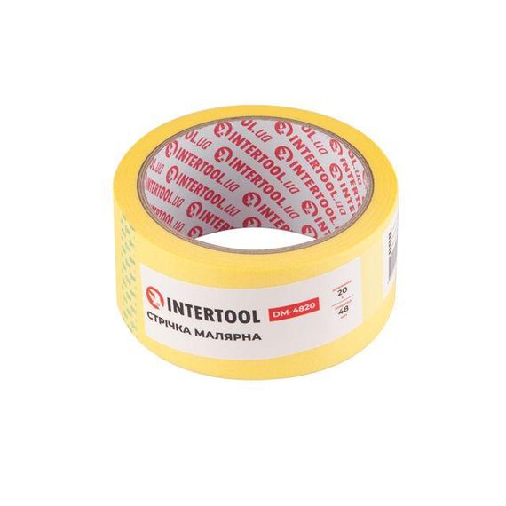 Стрічка малярська 48 мм, 20 м, жовта INTERTOOL DM-4820 | Зображення 1