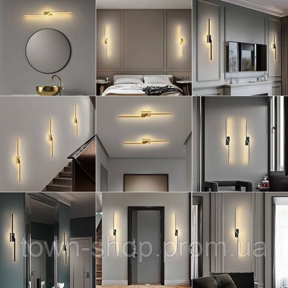 Бра настенное LED NO1-800-bk-k Черный 80х7х7 см. | Зображення 1
