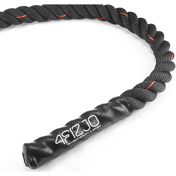 Канат тренувальний 4FIZJO Battle Rope 9 м для кросфіту Black (P-5907739312242) | Зображення 1