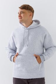 Худі однотонний чоловічий 2009 M Світло-сірий shop (2000990779397)