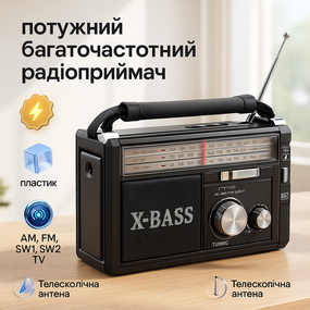 Радіо з вбудованим MP3-плеєром, Радіо зі слотом для флеш-накопичувача, що працює від мережі FG-15