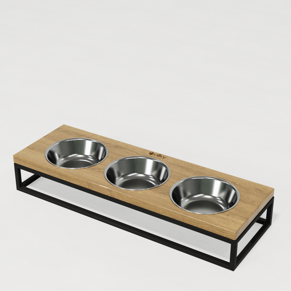 Миски на подставке для котов и маленьких собак Hollky Base Bar (3 × 0,45 л) Bar-54187-BLNT | Зображення 2