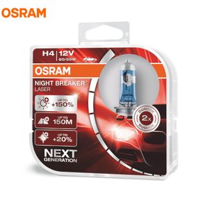 Галогенная лампа H4 OSRAM Night Breaker Laser, 150 процентов, 2шт