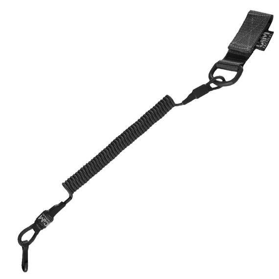 Страхувальний шнур Standard (карабін + D-кільце) Чорний (9080)