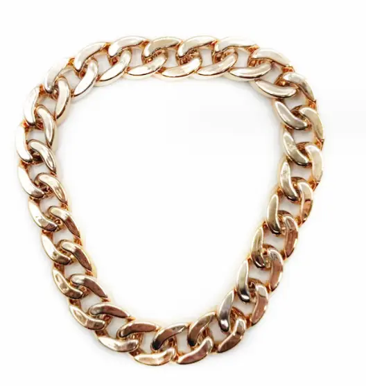 Ошейник - цепочка пластиковая украшение для собак и кошек Золото 50*3.5 см