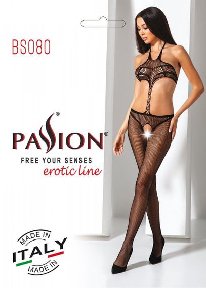 Відкритий бодістокінг Passion BS080 black Sex Aura | Зображення 4
