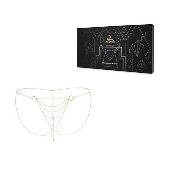 Ланцюжок-трусики Bijoux Indiscrets Magnifique Bikini Chain – Gold, прикраса для тіла | Зображення 3