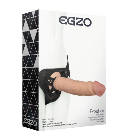 Страпон жіночий EGZO Evolution STR002 (20,5 см х 4,5 см) Sex Aura | Зображення 1