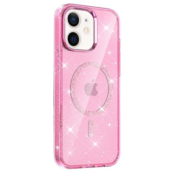 Чехол TPU Eclipse Sparkle (MagFit) для Apple iPhone 11 (6.1") Pink | Зображення 1