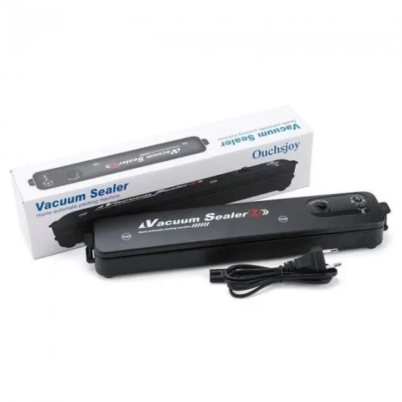 Вакууматор Vacuum Sealer вакуумный упаковщик для еды, бытовой вакууматор черный | Зображення 1