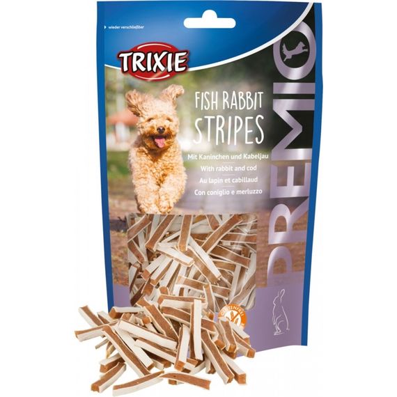 Лакомство для собак с кроликом и рыбой Trixie Premio Fish Rabbit Stripes, 100 гр | Зображення 2