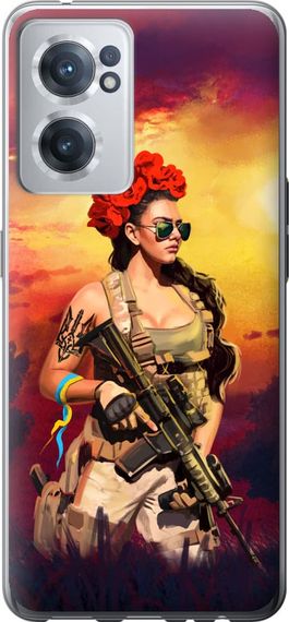 Чехол на OnePlus Nord CE 2 Украинка с оружием "5316u-2589-17620"