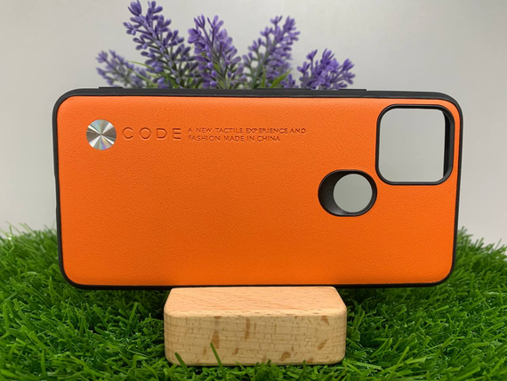 Чохол накладка Google Pixel 5 шкіра оранжевий