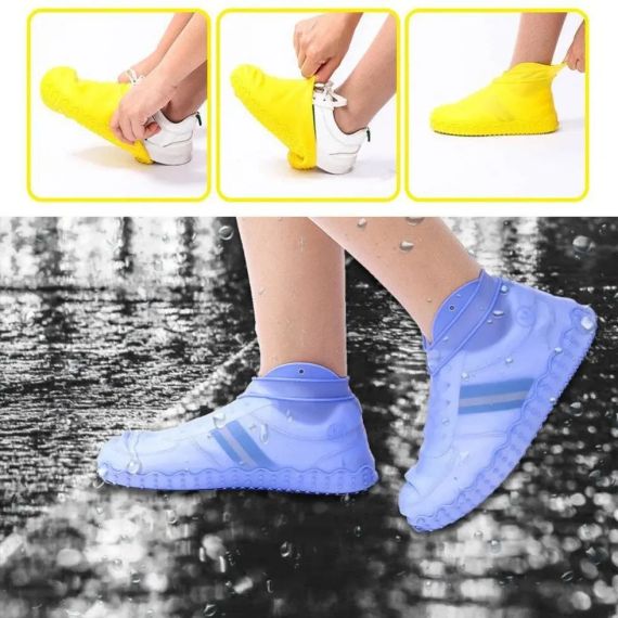Силіконові чохли бахіли для взуття від дощу та бруду Waterproof Silicone Shoe L-29.5*17,5 см | Зображення 4