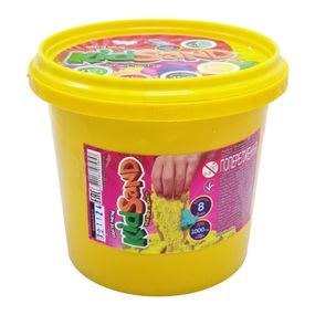 Набор креативного творчества "Кинетический песок" KidSand" KS-01-01 ведро 1000г Желтый