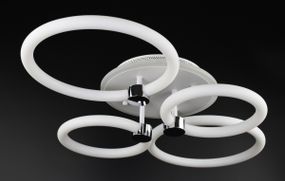 Люстра світлодіодна стельова LED світильник для квартири на стелю лед з пультом 26950 Білий 12х43х65 см.