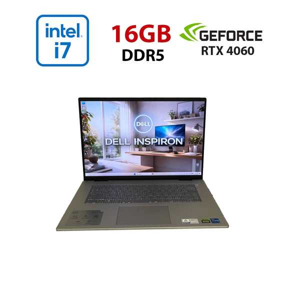 Игровой ноутбук Dell Inspiron 7630 / 16" (2560x1600) IPS / Intel Core i7-13700HX (16 (24) ядер по 2.1 - 5.0 GHz) / 16 GB DDR5 / 512 GB SSD / nVidia GeForce RTX 4060, 8 GB GDDR6, 128-bit / WebCam б/у