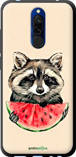 Чохол на Xiaomi Redmi 8 Єнотик з кавуном "4605b-1806-2448"