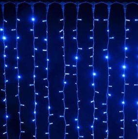 Гірлянда 560LED (Водоспад) Blue, 8 режимів, 3 * 3метра, прозора ізоляція, BOX