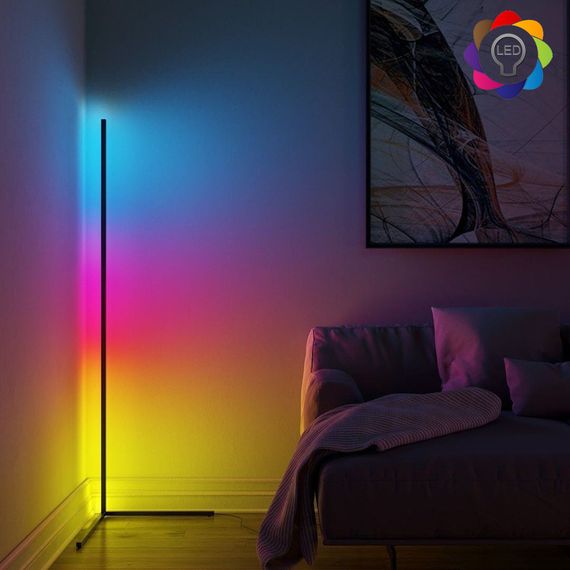 Кутовий LED торшер Ledox Design з пультом та регульованою яскравістю 330 колірних комбінацій | Зображення 1