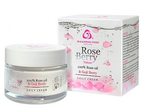Крем для лица дневной с маслом розы и экстрактом ягод годжи Rose Berry Nature Болгарская Роза, Карлово, 50 мл.
